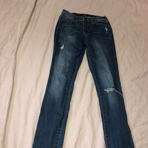 Aeropostale high rise dark wash skinny jeans